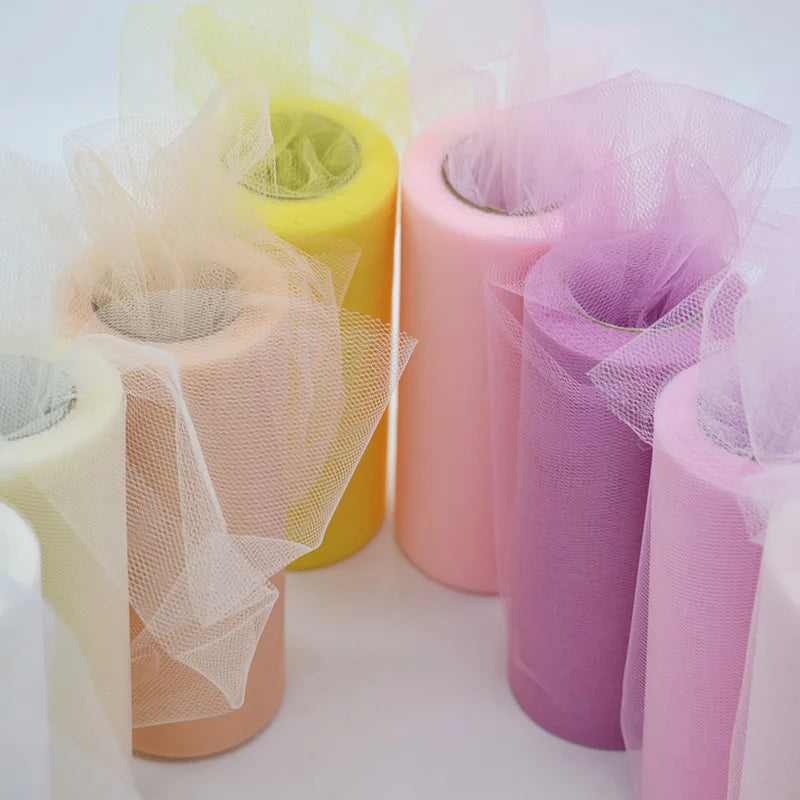Tulle Roll – 25 Yards x 6 Inch Tissue Fabric Spool for Weddings, Baby Showers & Party Decor