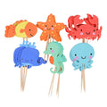 Ocean Animal Cupcake Toppers – 24-Piece Under the Sea Party Set