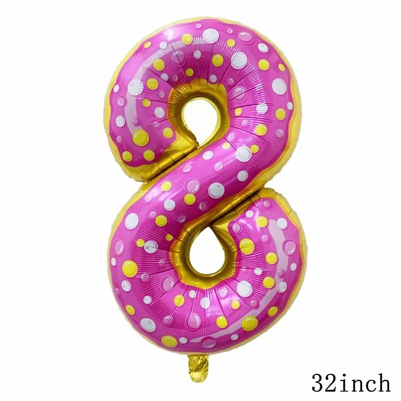 Novelty Food & Number Foil Balloons – Donut, Ice Cream, Fruit & More