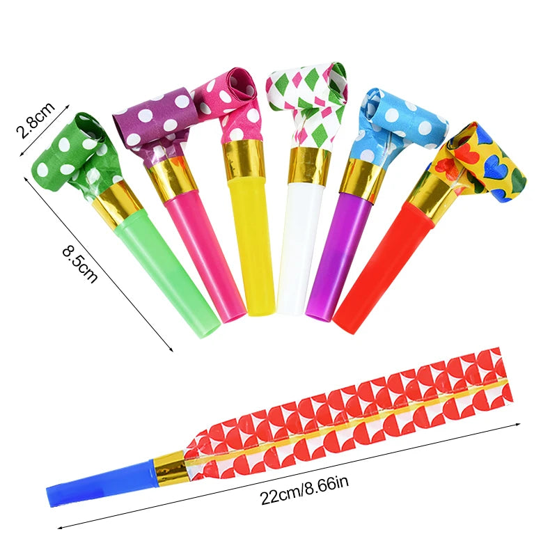Party Blowout Whistles – 20, 30 or 50 Pcs Colorful Noise Makers for Birthday & Wedding Party Favors