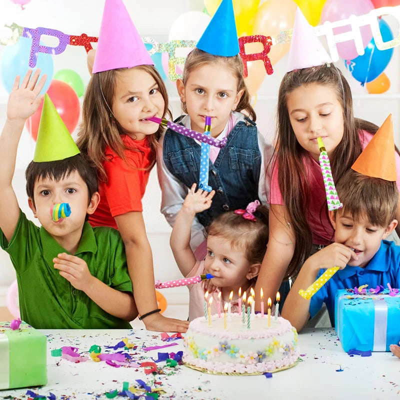 Party Blowout Whistles – 20, 30 or 50 Pcs Colorful Noise Makers for Birthday & Wedding Party Favors