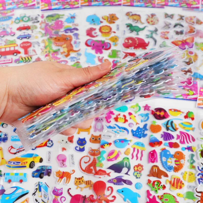 3D Bubble Sticker Sheets – Kids Party Favors & Scrapbooking