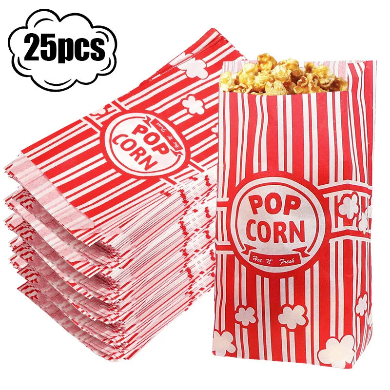 Paper Popcorn Bags – Party & Movie Night Snack Bags