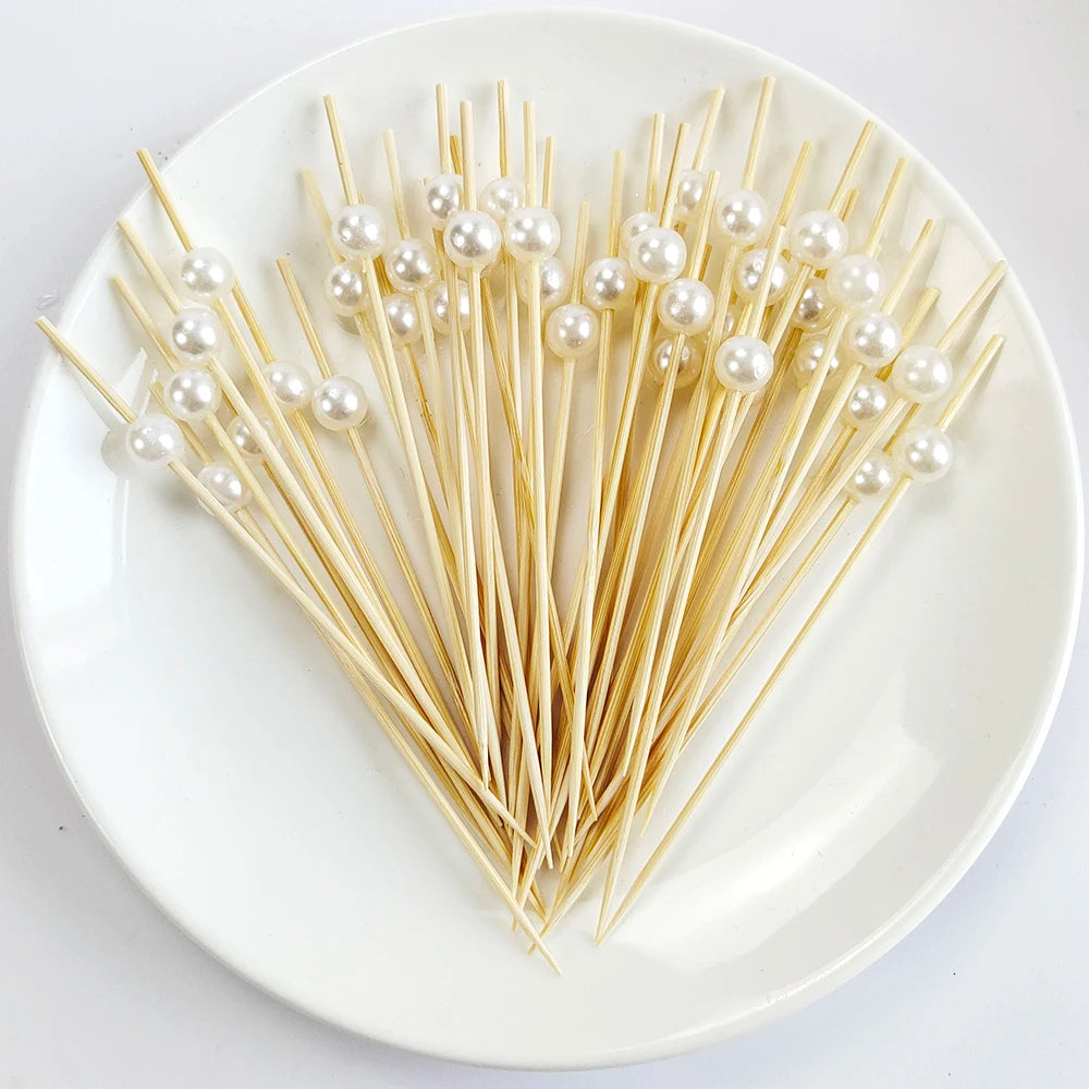 Decorative Bamboo Cocktail Picks – 100pcs