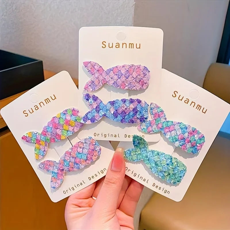 Mermaid Hair Clips for Girls – 8-Piece Set