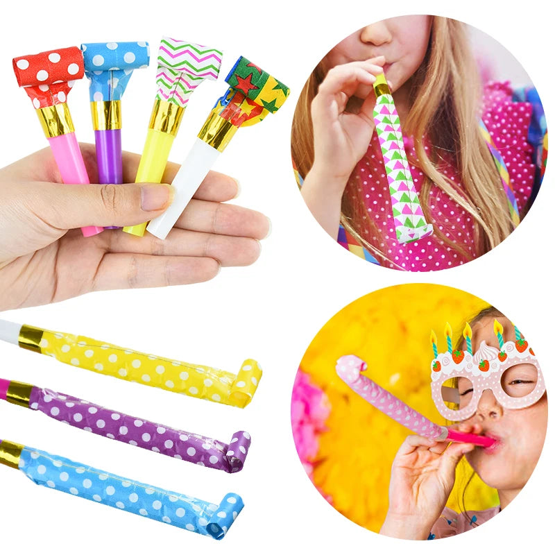 Party Blowout Whistles – 20, 30 or 50 Pcs Colorful Noise Makers for Birthday & Wedding Party Favors