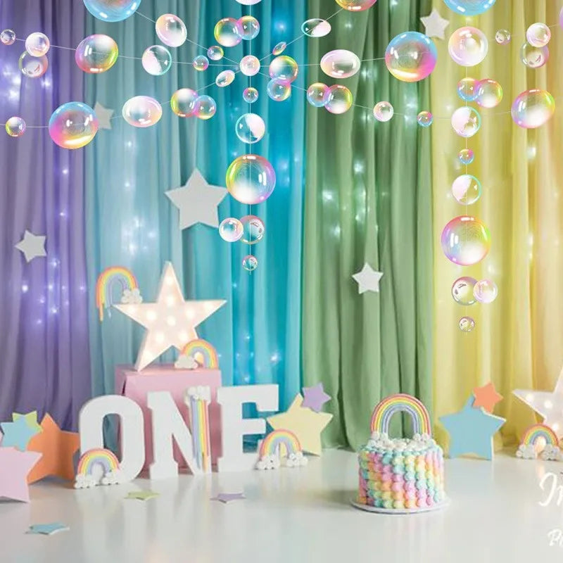 Bubble Circle Garland – Ocean & Mermaid Party Hanging Decoration (1 or 2 Pcs)