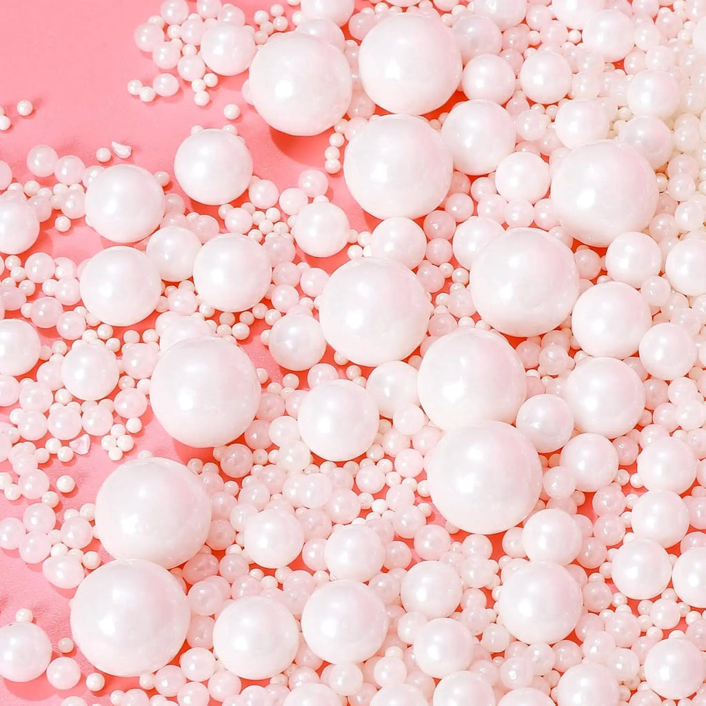 Pearl Sugar Sprinkles – 130g Mixed-Size Cake & Cupcake Decorating Beads