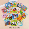 Mini Cartoon Animal Jigsaw Puzzles – 15 or 30 Pcs Kids Educational Party Favors & Pinata Fillers