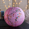 Chinese Paper Lantern – 30cm Round Printed Floral Design (27 Styles)