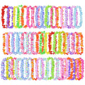 Hawaiian Flower Lei Necklaces – Bulk Luau Party Favors