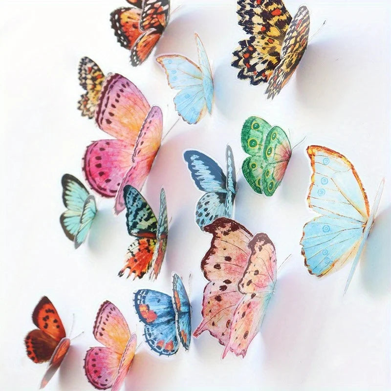 3D Butterfly Decorations – 36 Pcs Watercolor Wall Decor