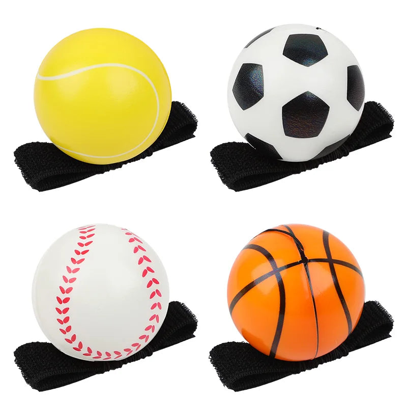 Wrist Strap Bouncy Ball Set – Kids Sports Party Favors