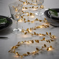 Golden Leaf String Fairy Lights – 2M 20 LED Vine Garland for Weddings & Parties