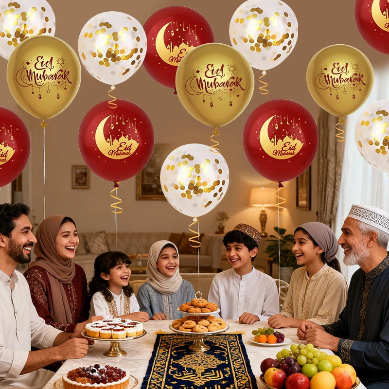 Eid Mubarak Balloons – Ramadan & Islamic Festival Party Decor