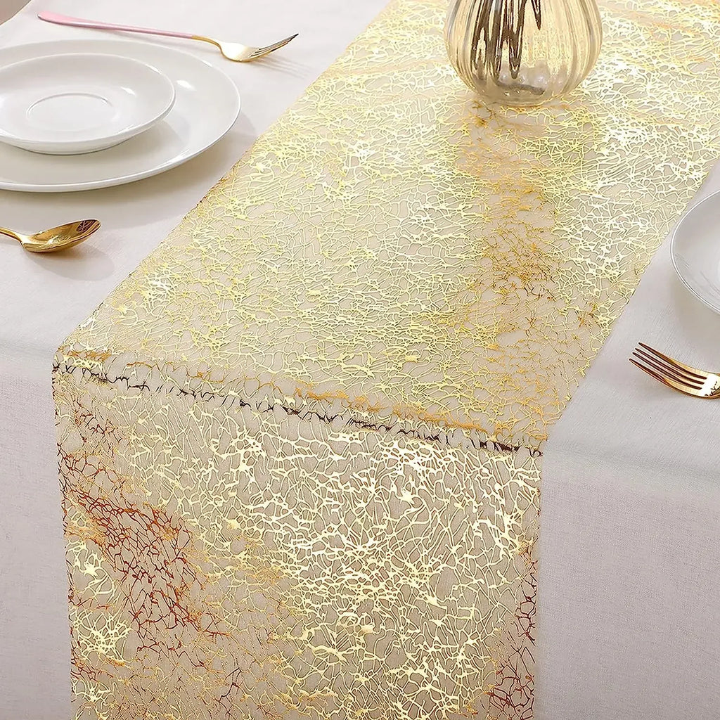 Glitter Metallic Table Runner – Gold & Rose Gold