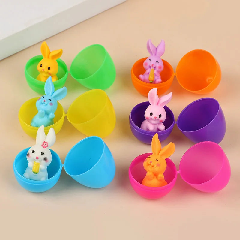 Easter Eggs & Bunny Figurines Set – Egg Hunt & Basket Fillers