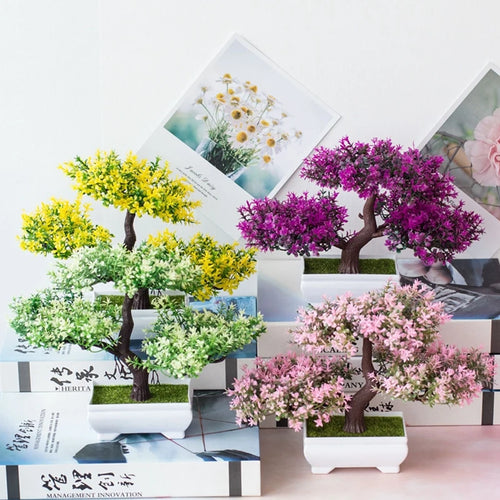 Artificial Bonsai Tree – Fake Plant Potted Ornament for Home, Office & Wedding Table Decor