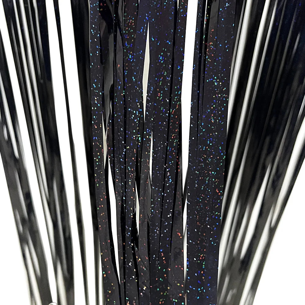Metallic Foil Fringe Curtain Backdrop – Glitter Tinsel Party Decoration for Birthdays, Weddings, Bridal Showers & More (2M)