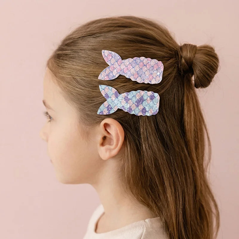 Mermaid Hair Clips for Girls – 8-Piece Set