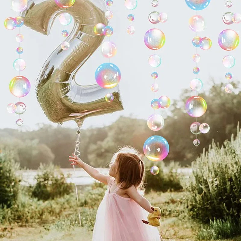 Bubble Circle Garland – Ocean & Mermaid Party Hanging Decoration (1 or 2 Pcs)
