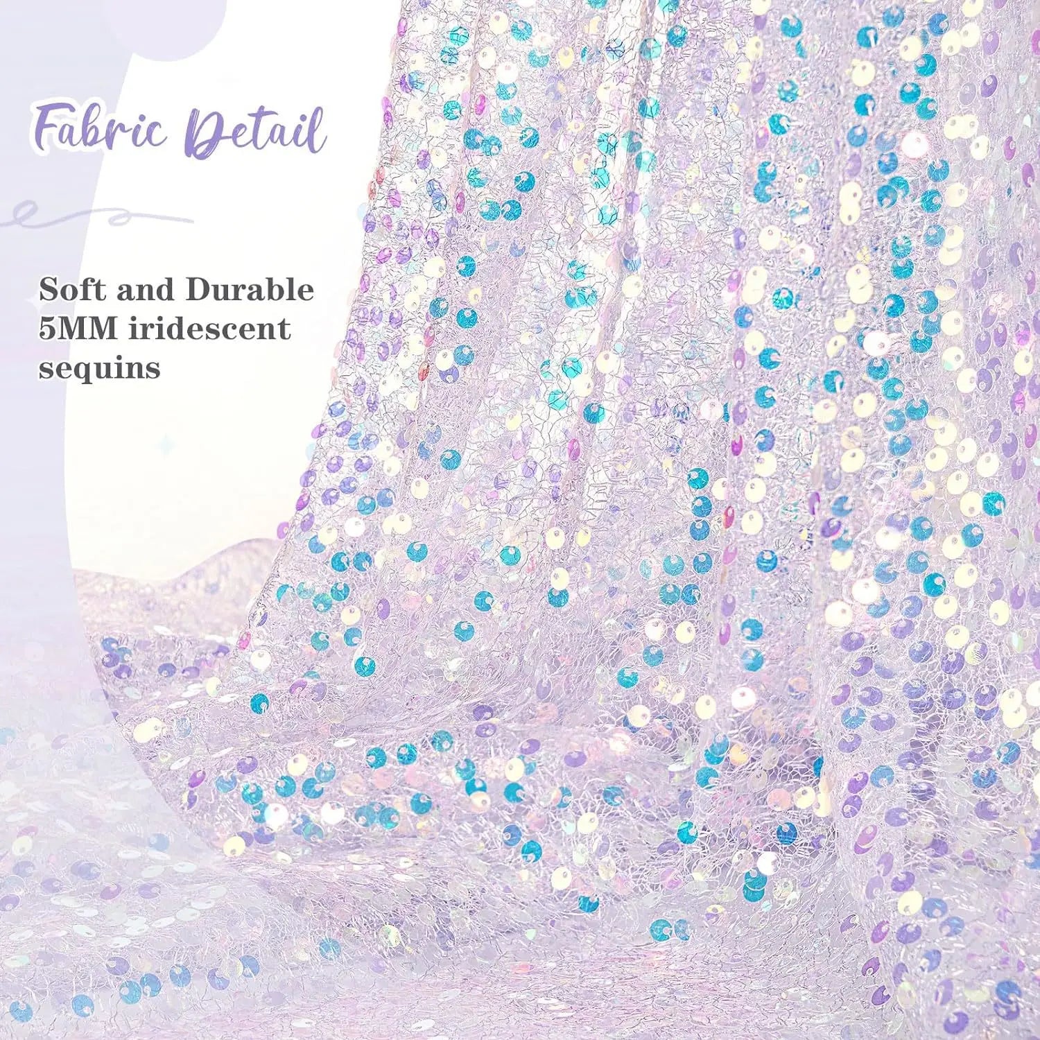 Iridescent Sequin Table Runner – 180 x 30cm Glitter Party & Wedding Decor