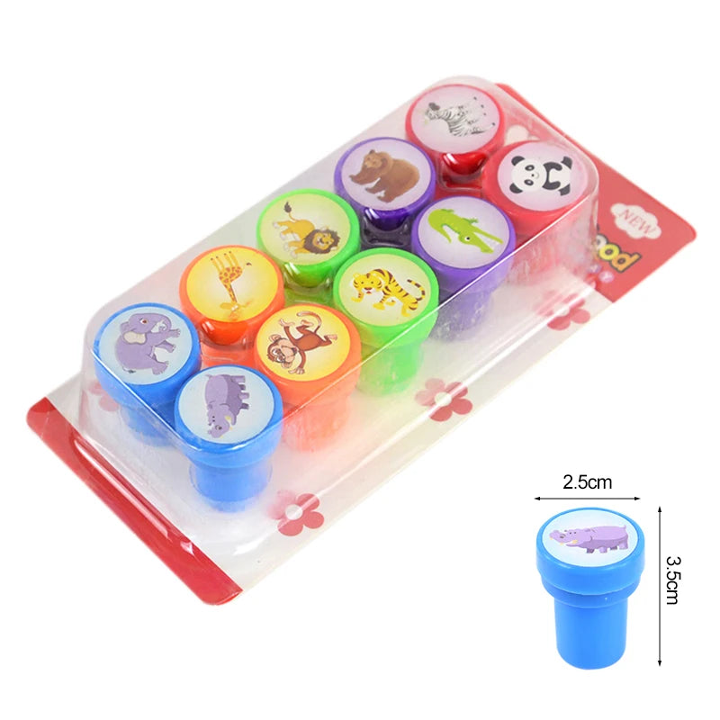 Self-Ink Animal Stamps for Kids – Party Favors & Goody Bag Fillers (10 Pack)