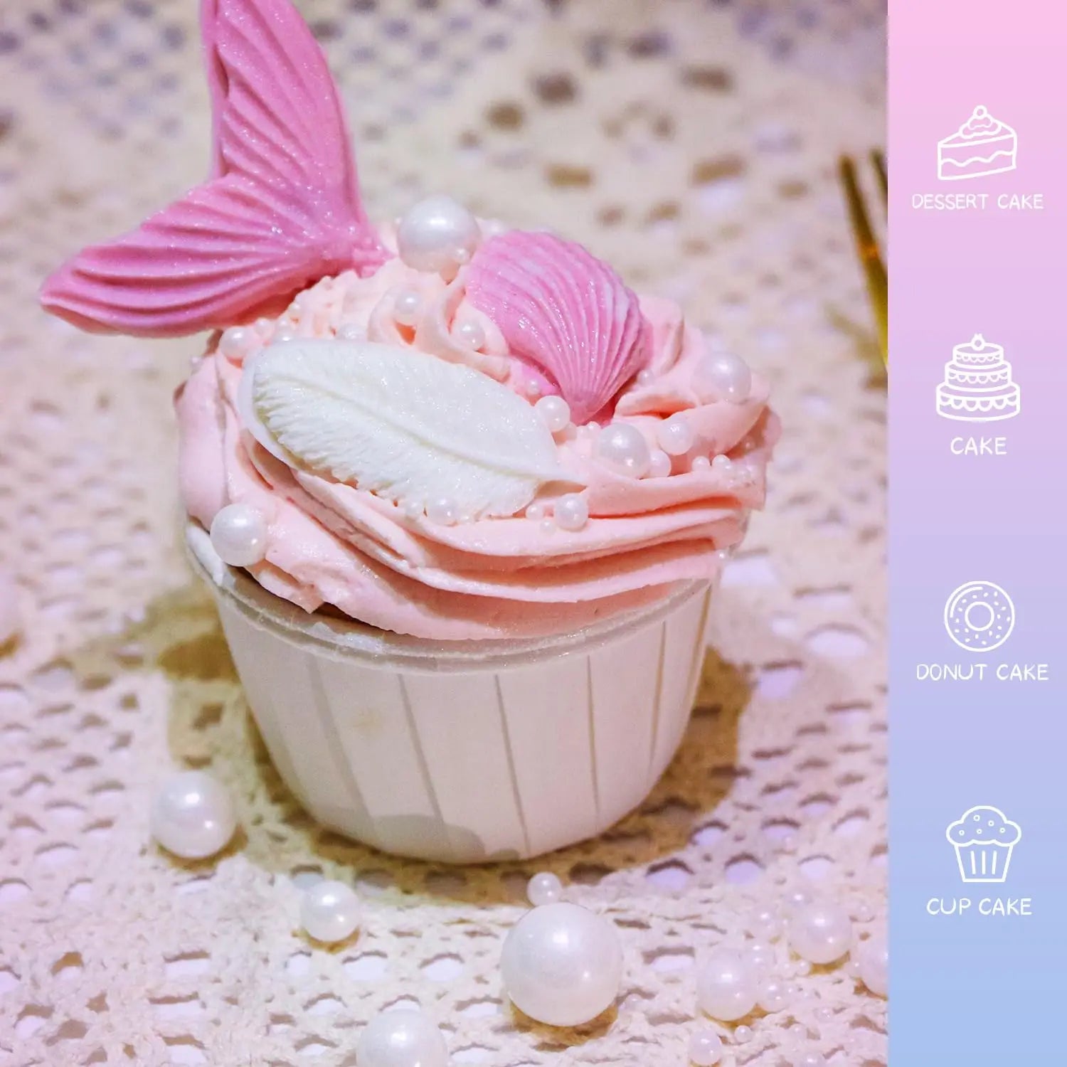 Pearl Sugar Sprinkles – 130g Mixed-Size Cake & Cupcake Decorating Beads