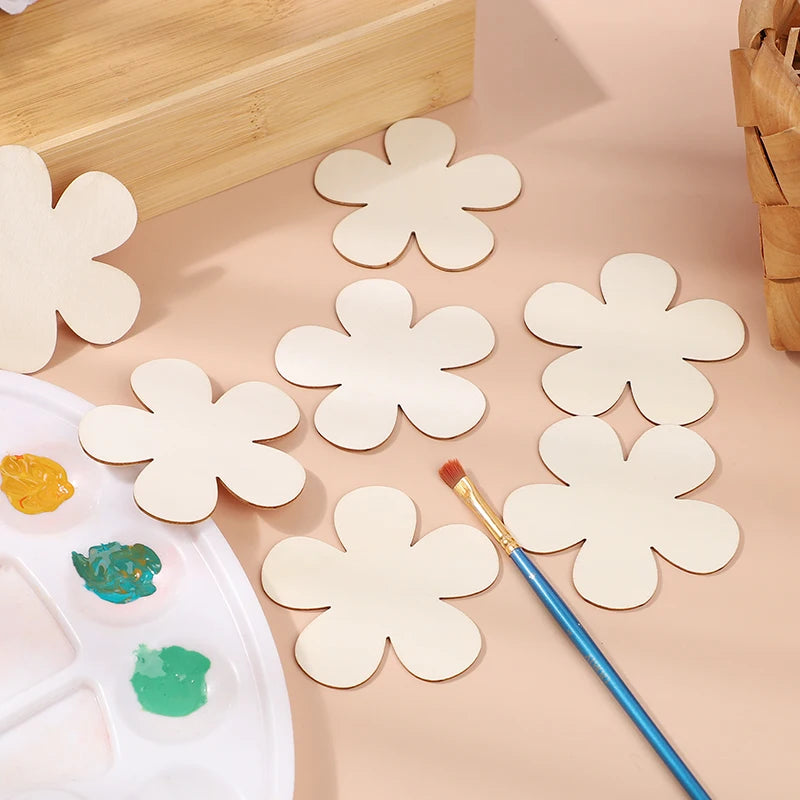 Unfinished Wooden Flower Discs – DIY Craft Blanks