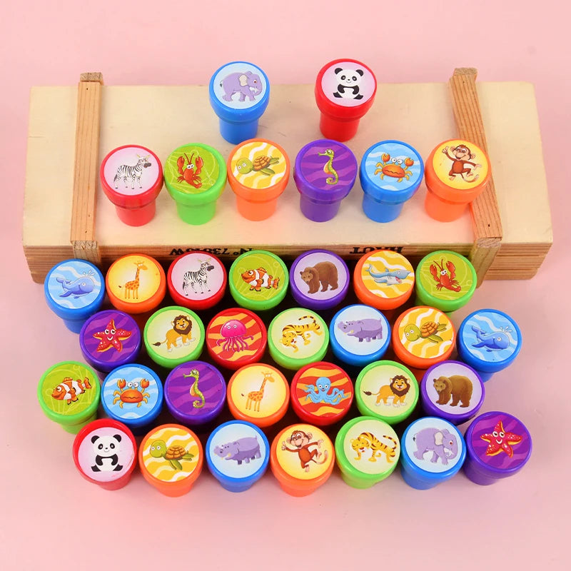 Self-Ink Animal Stamps for Kids – Party Favors & Goody Bag Fillers (10 Pack)