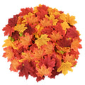 Artificial Silk Maple Leaves – Autumn Fall Decor for Thanksgiving, Halloween, Christmas & Weddings (50, 100 & 200 Pack)