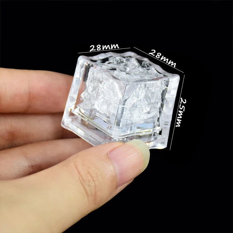 LED Flashing Ice Cubes – Waterproof Glow-in-the-Dark Drink Lights for Parties & Weddings (5 & 10 Pack)