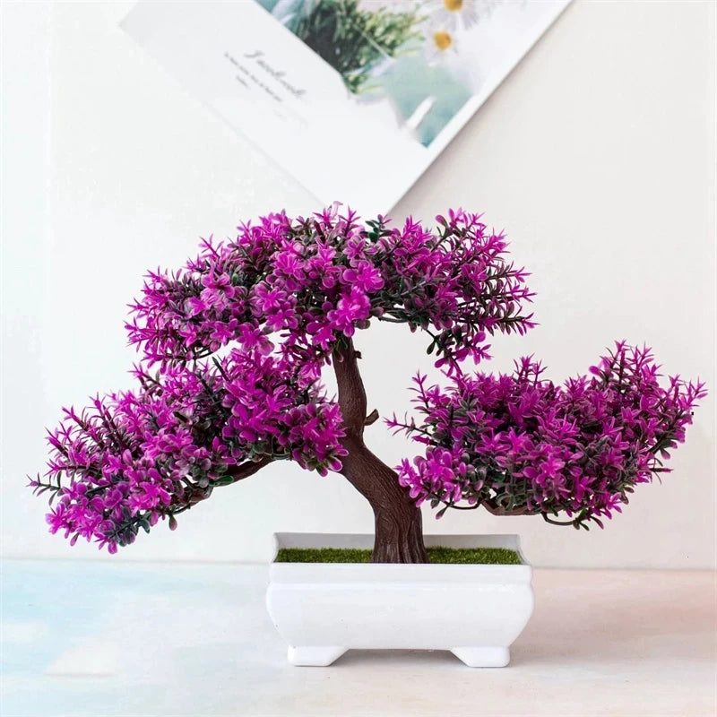 Artificial Bonsai Tree – Fake Plant Potted Ornament for Home, Office & Wedding Table Decor