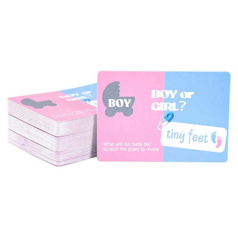 Gender Reveal Scratch Off Cards – Boy or Girl Party Game