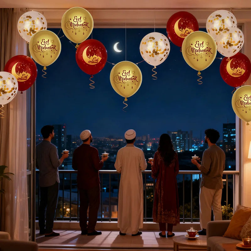 Eid Mubarak Balloons – Ramadan & Islamic Festival Party Decor