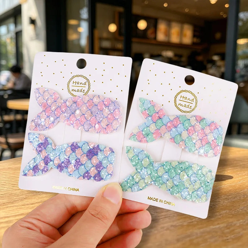 Mermaid Hair Clips for Girls – 8-Piece Set