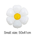 White Daisy Flower Foil Balloons – 3 Sizes, 1–10 Pcs