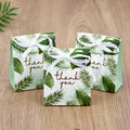 Thank You Gift Boxes – Green Leaf Candy & Cookie Favor Packaging