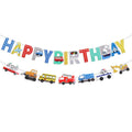 Construction Vehicle Happy Birthday Banner – Boys Party Decor