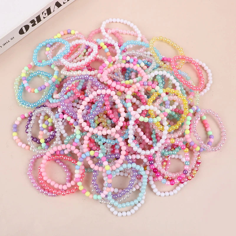 Colorful Beads Bracelets for Kids – 10 to 50 Pcs Party Favors, Pinata Fillers & Baby Shower Gifts
