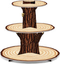 3-Tier Rustic Wooden Cupcake Stand – Woodland & Western Party Cake Display