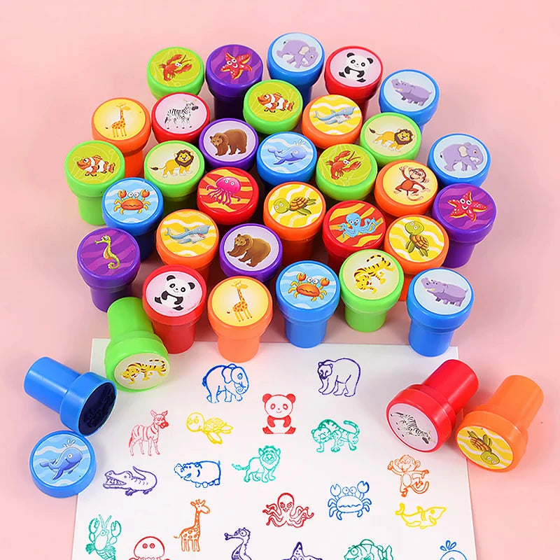Self-Ink Animal Stamps for Kids – Party Favors & Goody Bag Fillers (10 Pack)