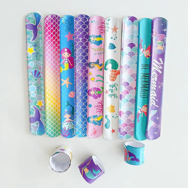 Mermaid Snap Bracelets – 12-Piece Party Favor Set