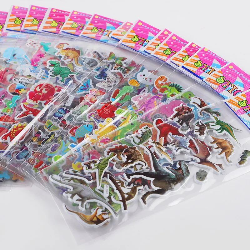 3D Bubble Sticker Sheets – Kids Party Favors & Scrapbooking
