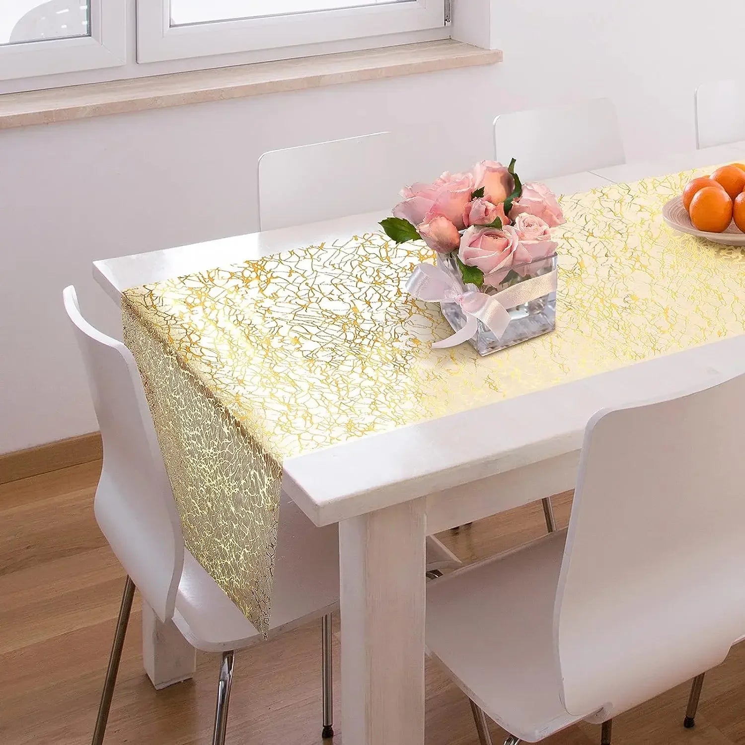 Glitter Metallic Table Runner – Gold & Rose Gold