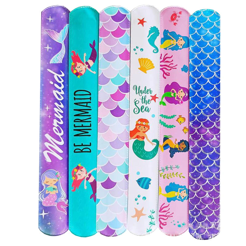 Mermaid Snap Bracelets – 12-Piece Party Favor Set