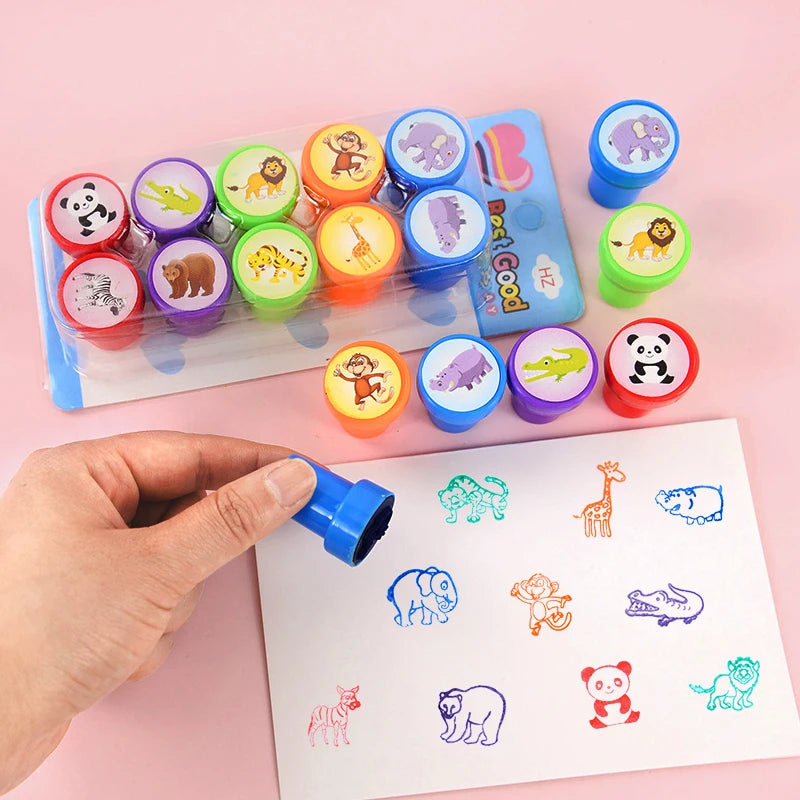 Self-Ink Animal Stamps for Kids – Party Favors & Goody Bag Fillers (10 Pack)
