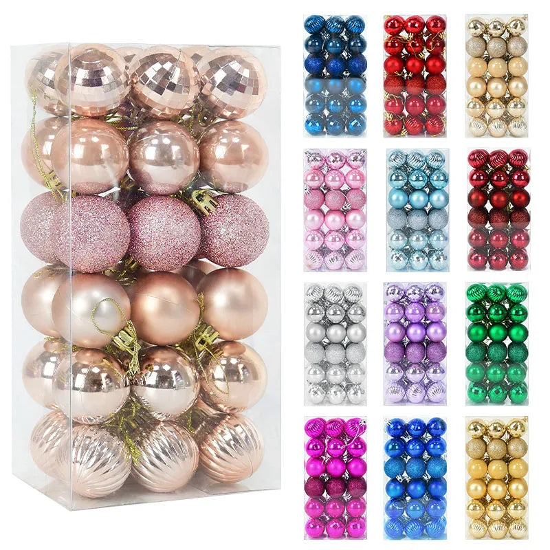 Christmas Ball Ornaments – 6 or 24 or 36 Pcs Shatterproof Hanging Tree Baubles for Xmas & New Year Decor