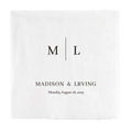 Personalized Paper Napkins – Custom Text & Monogram (7 Designs, 20–1000 pcs)