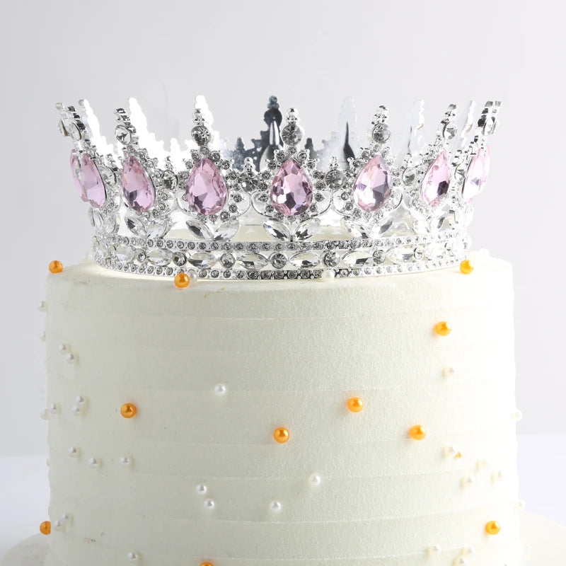Crystal Crown Cake Topper – 7 Colors